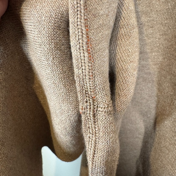 Sundance Catalog ¼ Zip Sweater Beige Orange Tan Pullover Size XXL Tan Cabincore - Picture 7 of 7